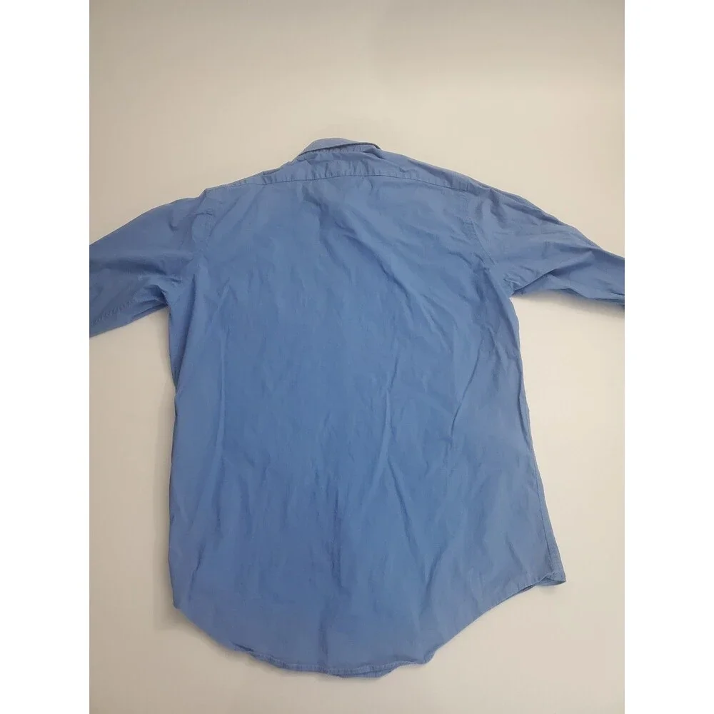 Banana Republic Men's Long Sleeve Button Casual Stretch, Blue, Large